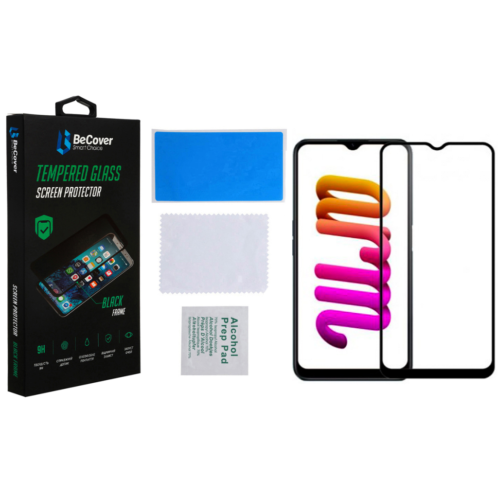 Защитное стекло BeCover для Realme C30/C30s/C33 Black (708568) фото3