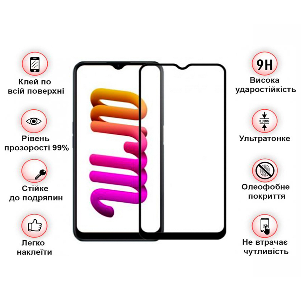 Защитное стекло BeCover для Realme C30/C30s/C33 Black (708568) фото4