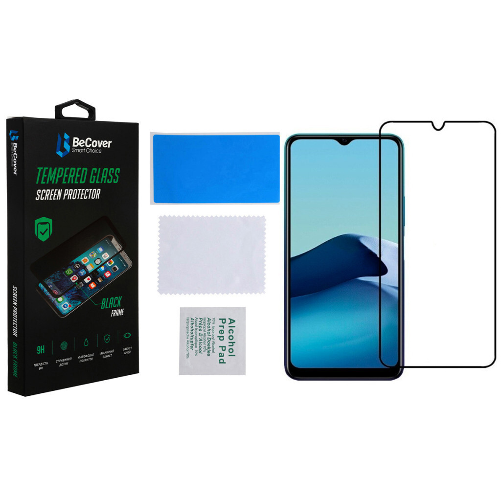 Захисне скло BeCover для Vivo Y11s Black (707312) фото2