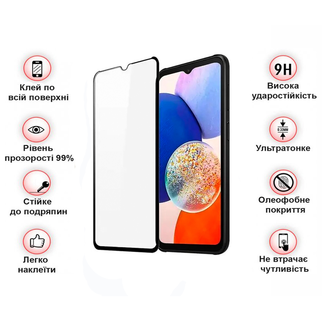 Защитное стекло BeCover для Samsung Galaxy A14 SM-A145/A14 5G SM-A146 Black (708953) фото4
