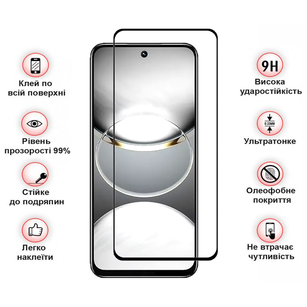 Захисне скло BeCover для Tecno Spark 30 (KL6) Black (712500) фото3
