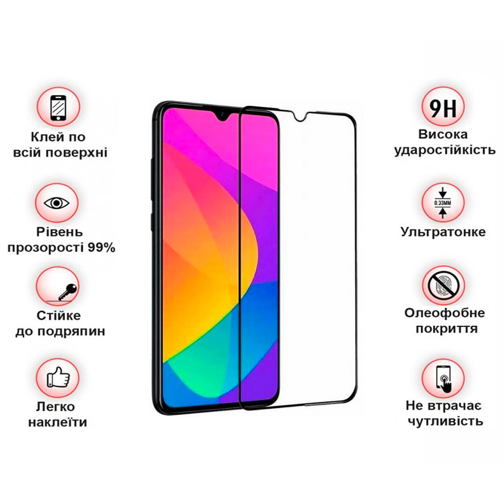 Захисне скло BeCover для Xiaomi Redmi A1 Black (708152) фото3