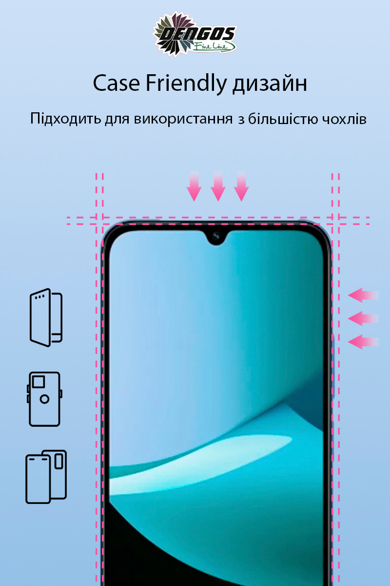 Захисне скло Dengos для Xiaomi Redmi 15C Black Full Glue (DG-TG2P-88) 2 шт. фото3