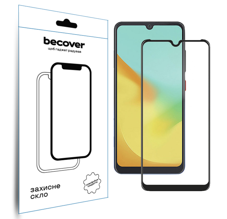 Защитное стекло BeCover для ZTE Blade A35/A55 Black (712313) фото