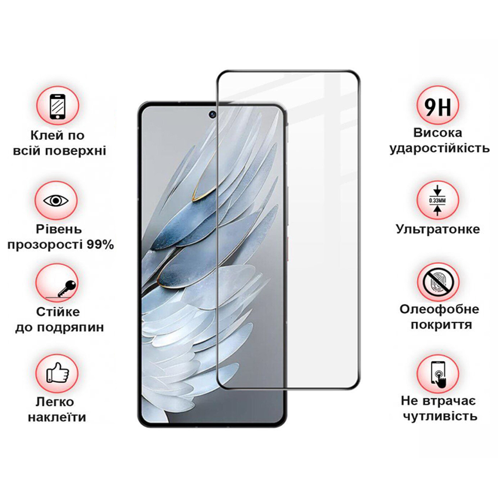 Защитное стекло BeCover для ZTE Nubia Focus Pro 5G Black (711973) фото