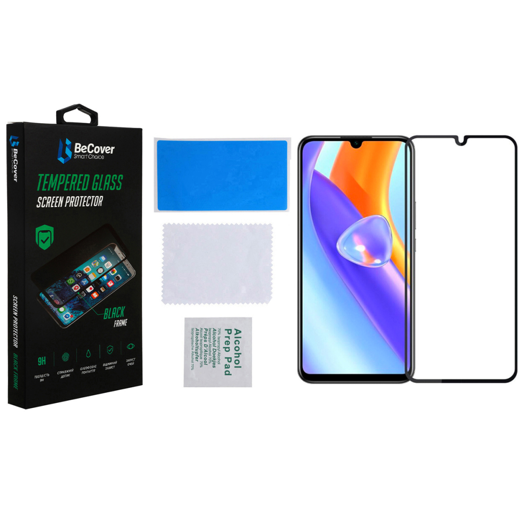 Защитное стекло BeCover для ZTE Blade A72/A72s/V40 Vita Black (708391) фото3