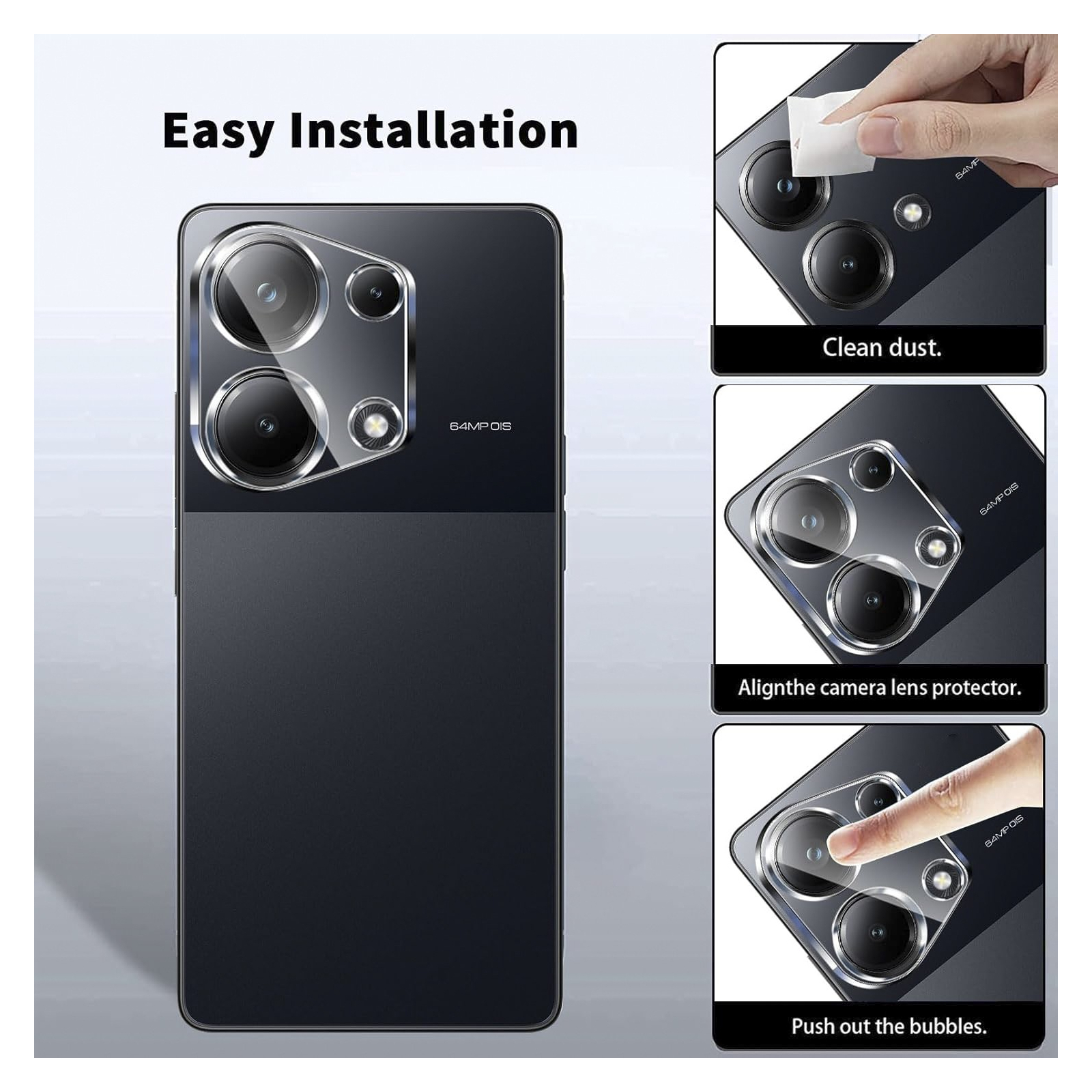 Захисне скло Dengos для Xiaomi Redmi Note 13 4G Black Full Glue (DG-TGSCP-01) фото3