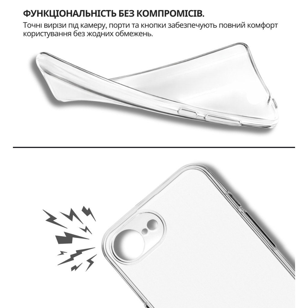 Силіконовий чохол BeCover для Apple iPhone 17e Transparancy (715147) фото4