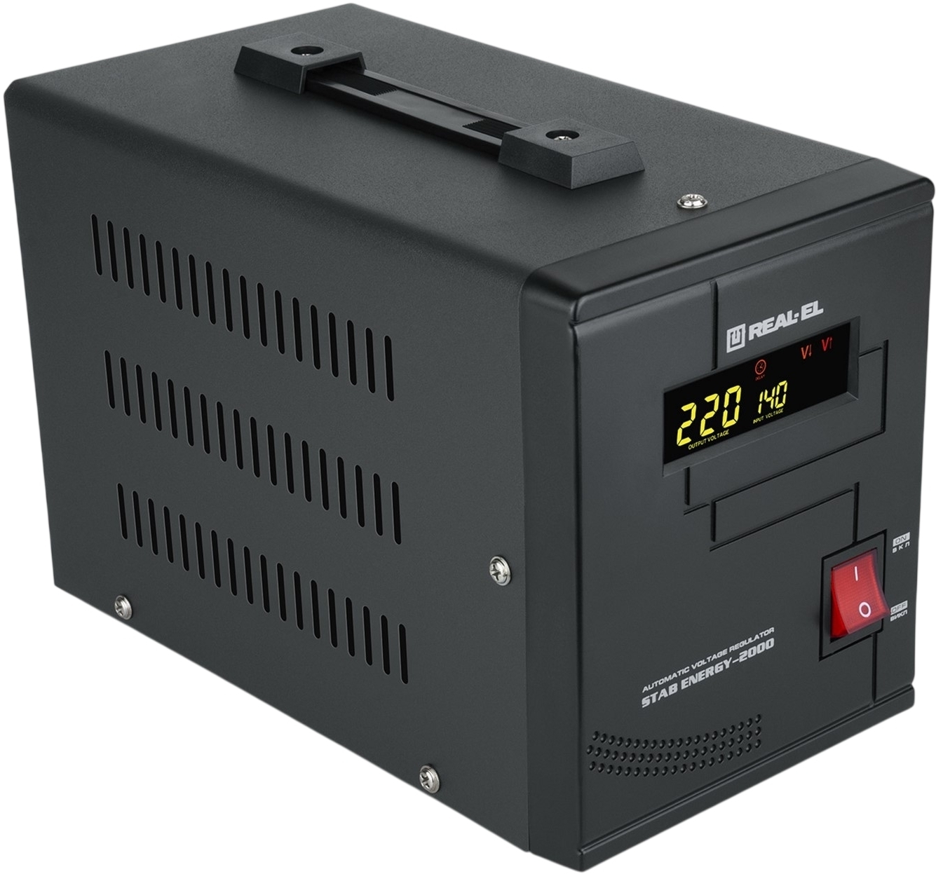 Стабилизатор напряжения REAL-EL Stab Energy-2000 Black (EL122400013) фото