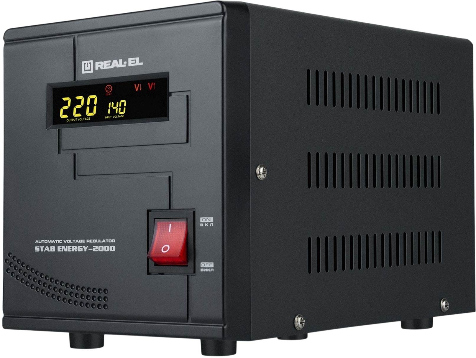 Стабилизатор напряжения REAL-EL Stab Energy-2000 Black (EL122400013) фото