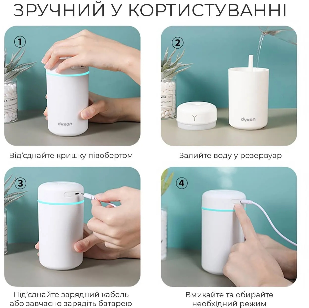 Зволожувач повітря DYXON MEGAHUMI 420 White (DXNZVMGHMI420W) фото