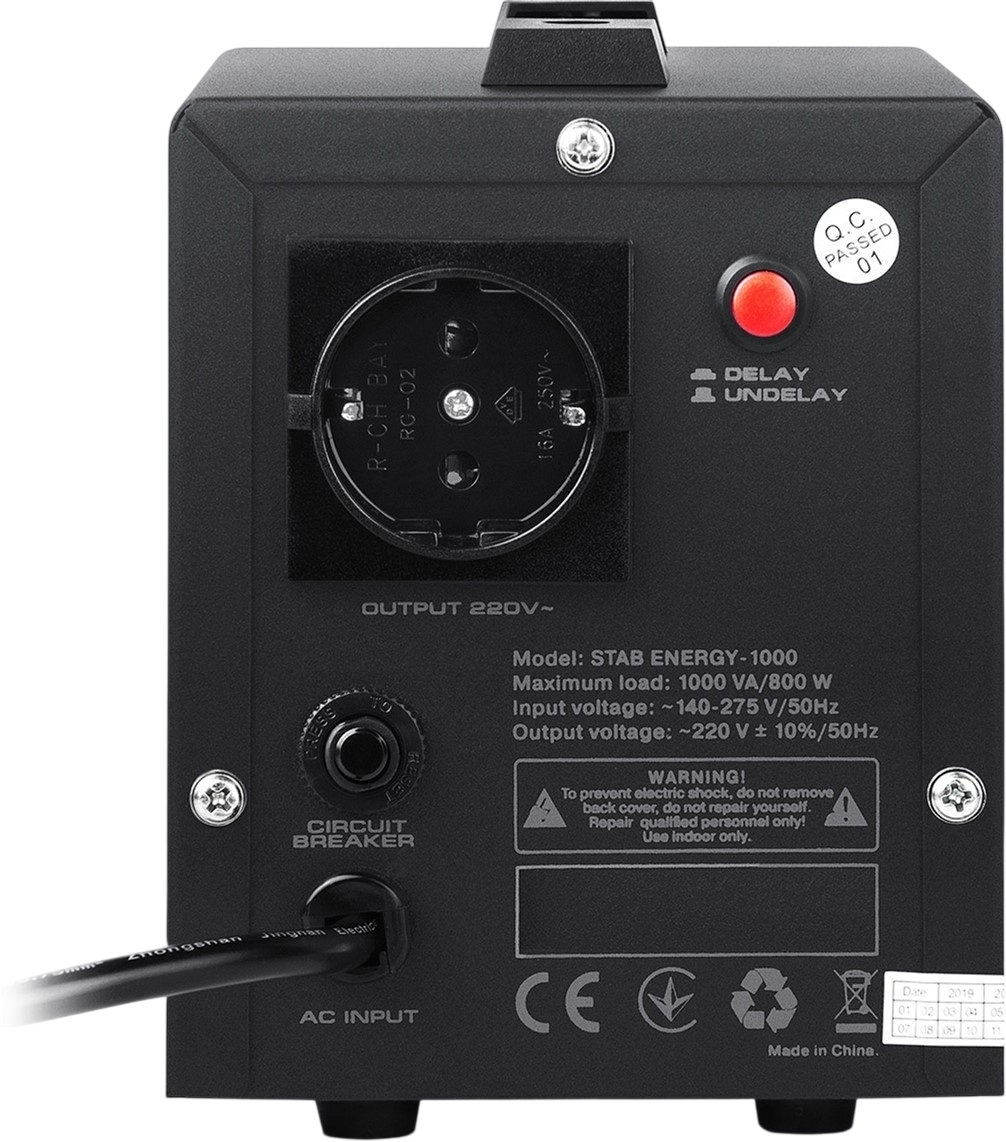 Стабилизатор напряжения REAL-EL Stab Energy-1000 Black (EL122400012) фото5