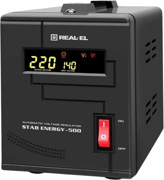 Стабилизатор напряжения REAL-EL Stab Energy-500 Black (EL122400011) фото3