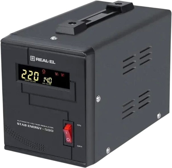 Стабилизатор напряжения REAL-EL Stab Energy-500 Black (EL122400011) фото2