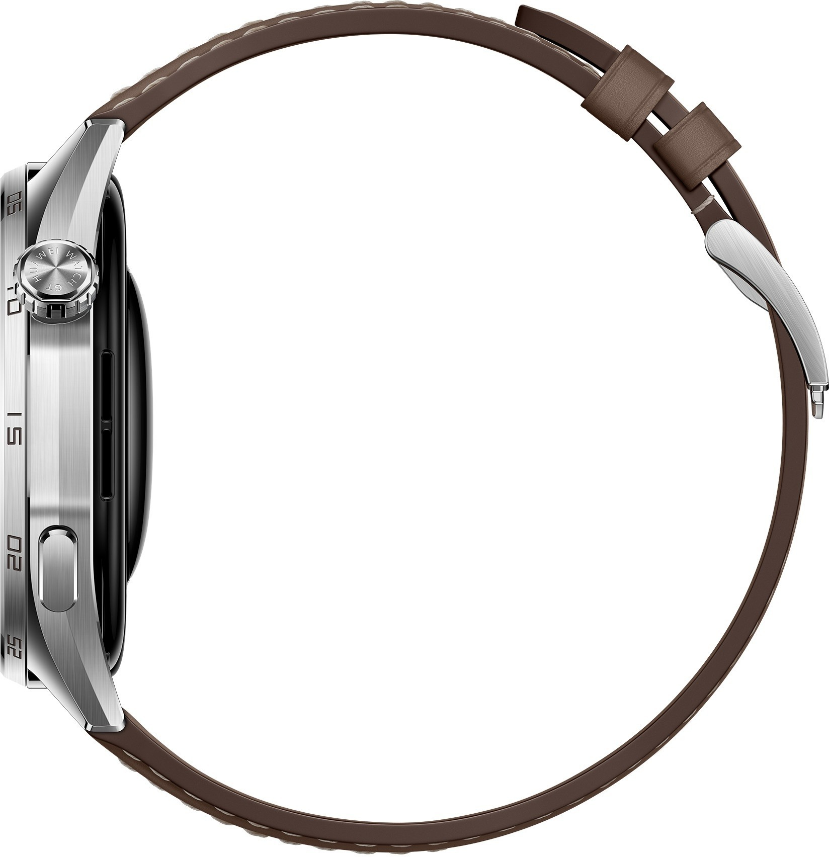 Смарт-годинник Huawei Watch GT 6 46mm Steel with Brown Composite Leather Strap (55020FTW) фото4