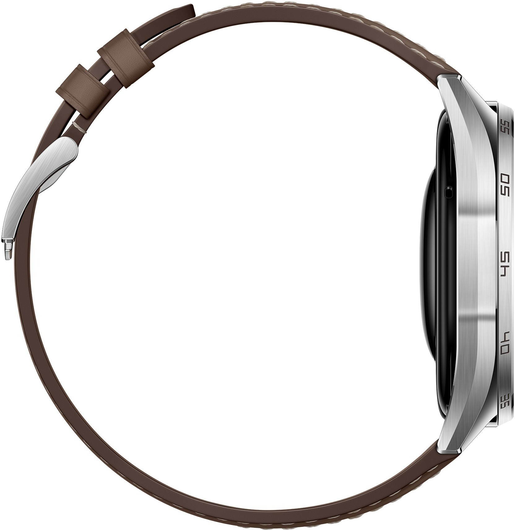 Смарт-годинник Huawei Watch GT 6 46mm Steel with Brown Composite Leather Strap (55020FTW) фото5