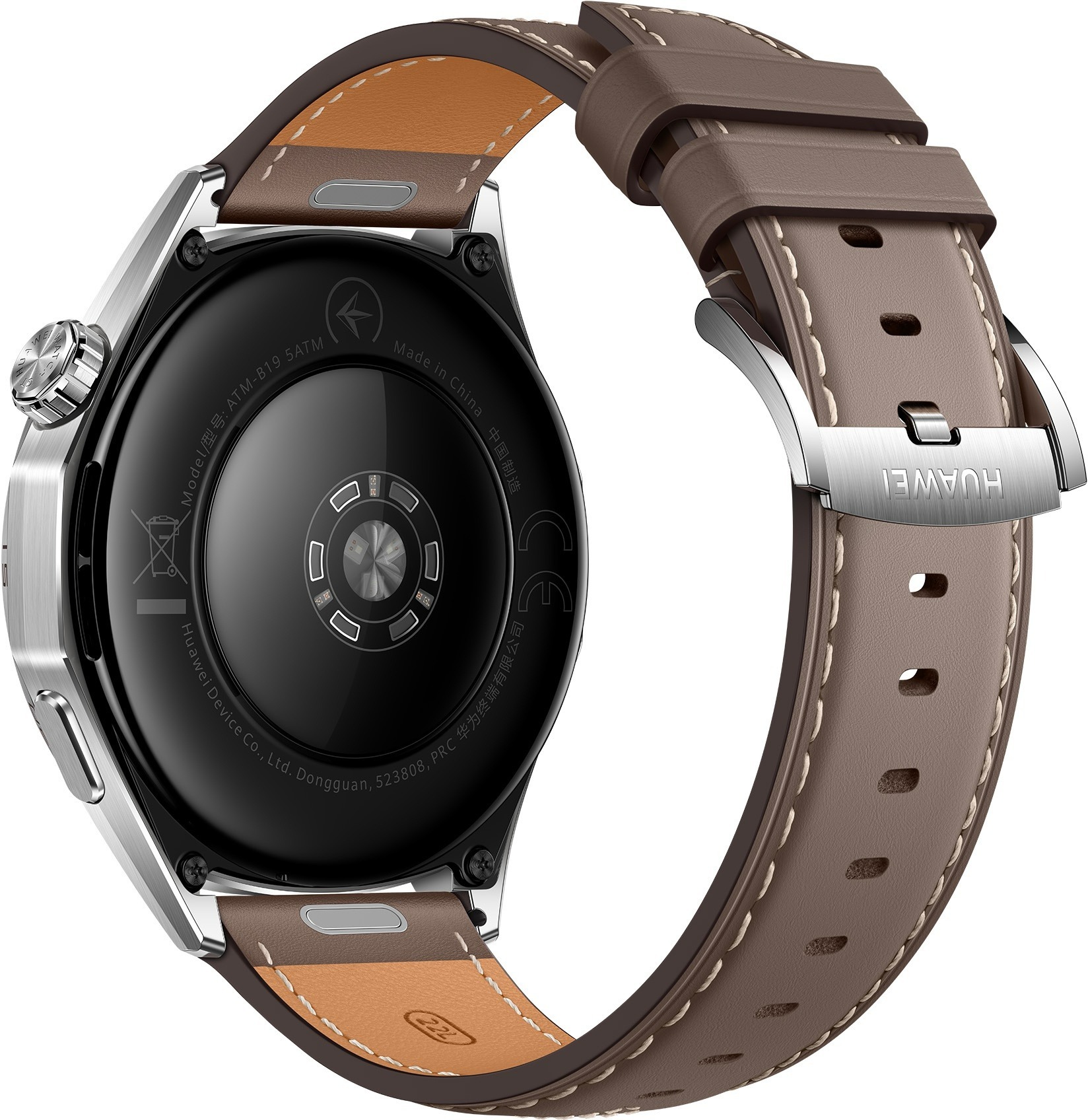 Смарт-годинник Huawei Watch GT 6 46mm Steel with Brown Composite Leather Strap (55020FTW) фото6
