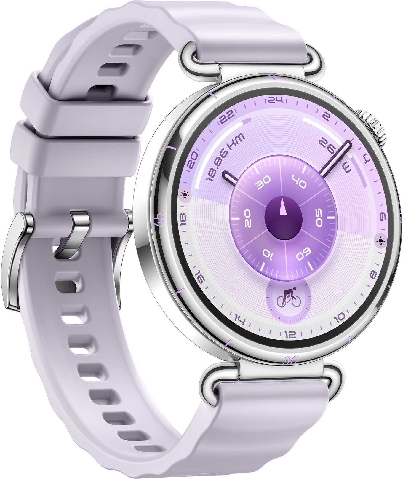 Смарт-годинник Huawei Watch GT 6 41mm Steel with Purple Fluoroelastomer Strap (55020FTM) фото3