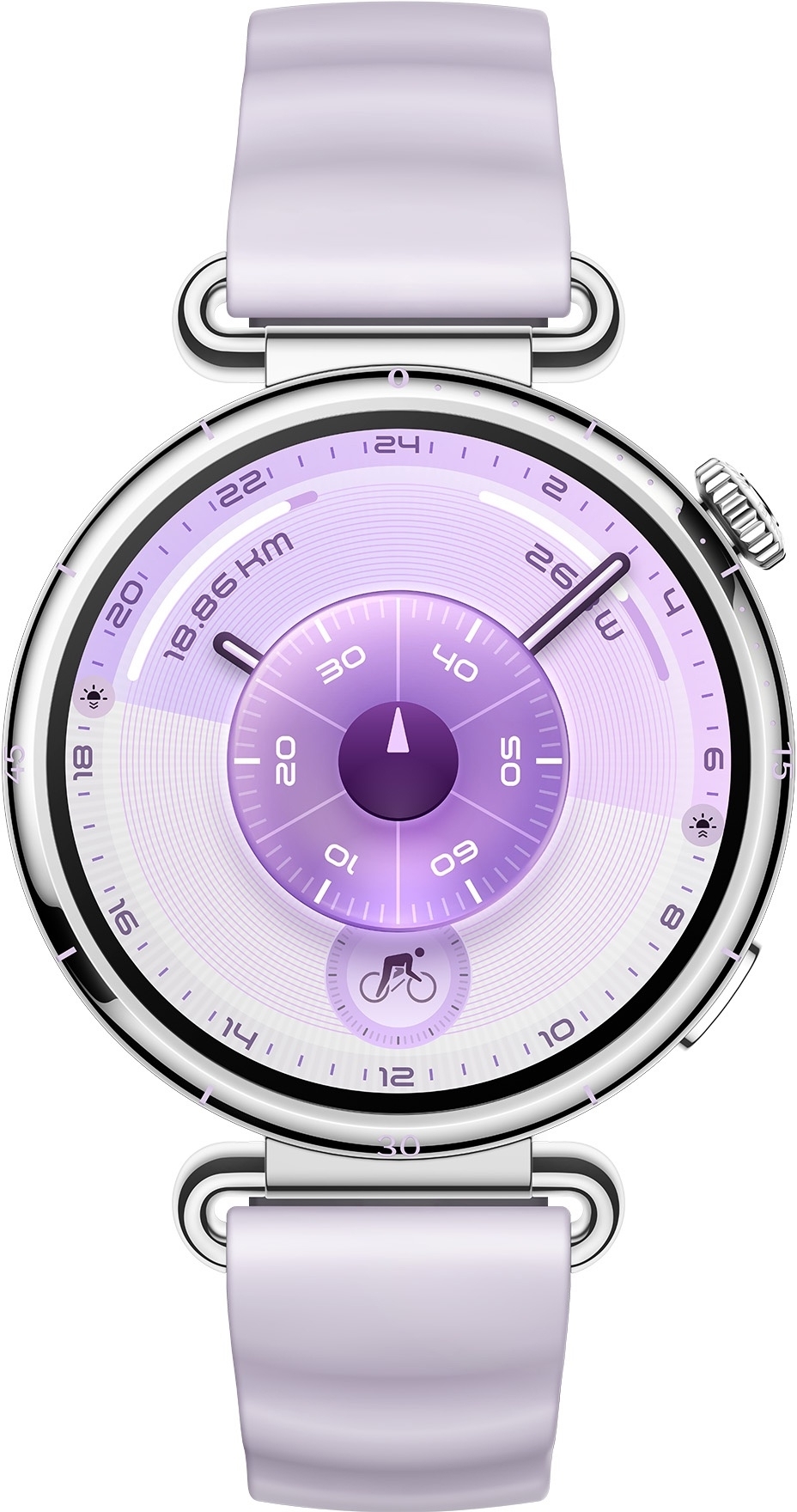 Смарт-годинник Huawei Watch GT 6 41mm Steel with Purple Fluoroelastomer Strap (55020FTM) фото2