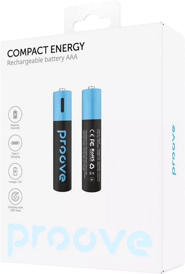 Акумулятори Proove Compact Energy AAA/HR03 Li-ion 740 mAh BL 2 шт фото2