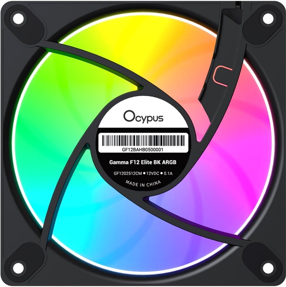 Корпусний вентилятор OCYPUS GAMMA F12 ELITE ARGB Black (GAMMA-F12-BK1AM00E-GL) фото2