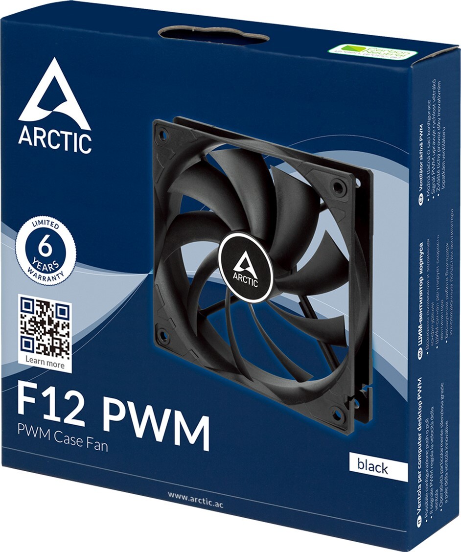 Корпусний вентилятор Arctic F12 PWM Black (ACFAN00203A) фото3