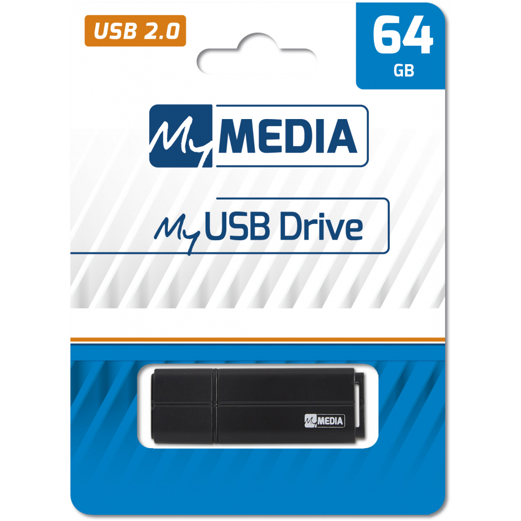 USB флеш накопичувач Verbatim 64GB MyMedia Black USB 2.0 (69263) фото4