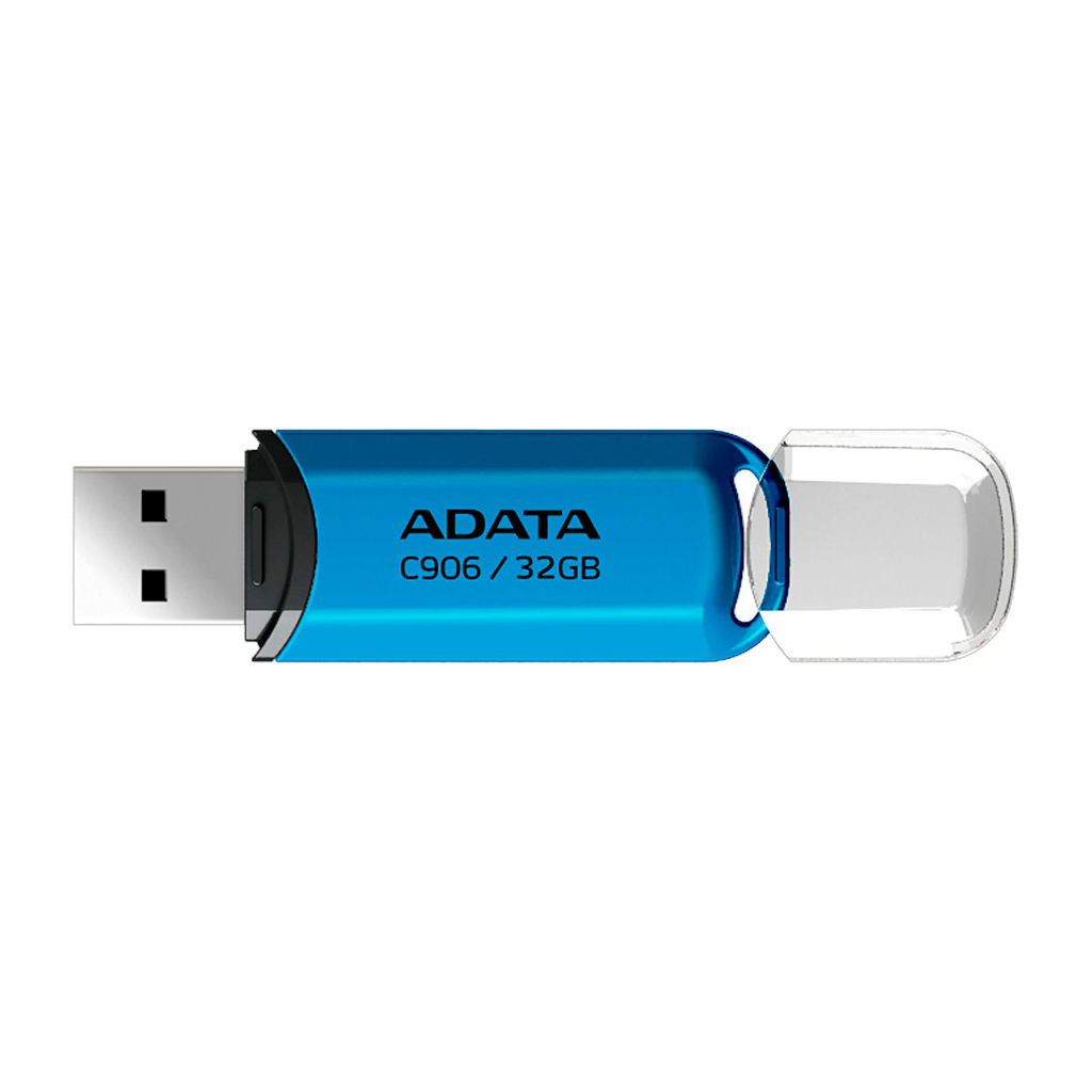 USB флеш накопичувач ADATA 32GB C906 Blue USB 2.0 (AC906-32G-RWB) фото