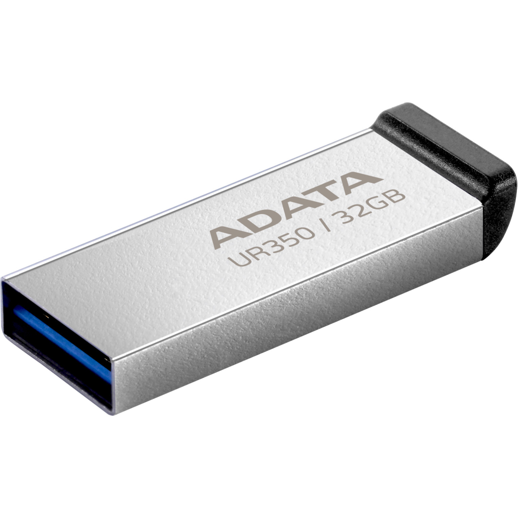 USB флеш накопичувач ADATA 32GB UR350 Silver-Black USB 3.2 (UR350-32G-RSR/BK) фото2