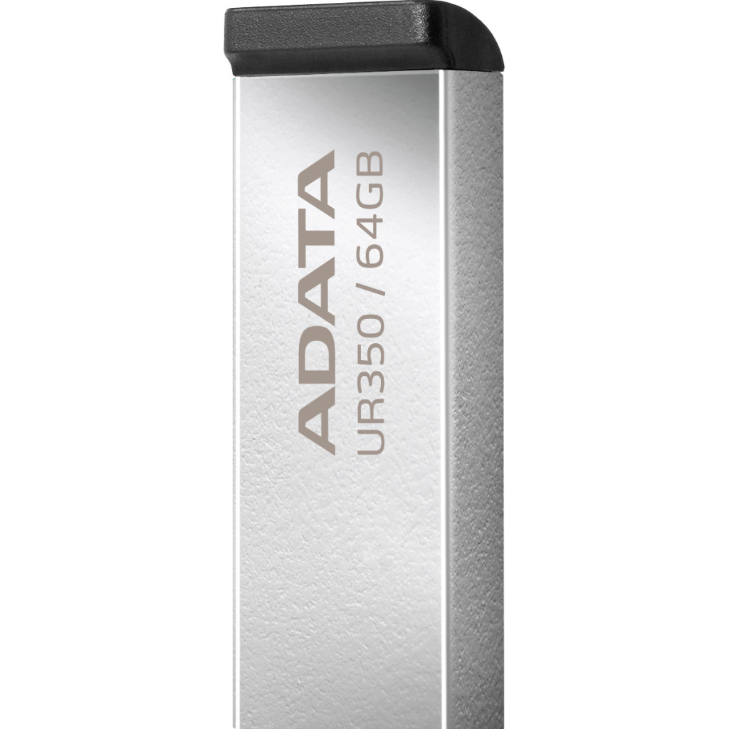 USB флеш накопичувач ADATA 64GB UR350 Silver-Black USB 3.2 (UR350-64G-RSR/BK) фото3