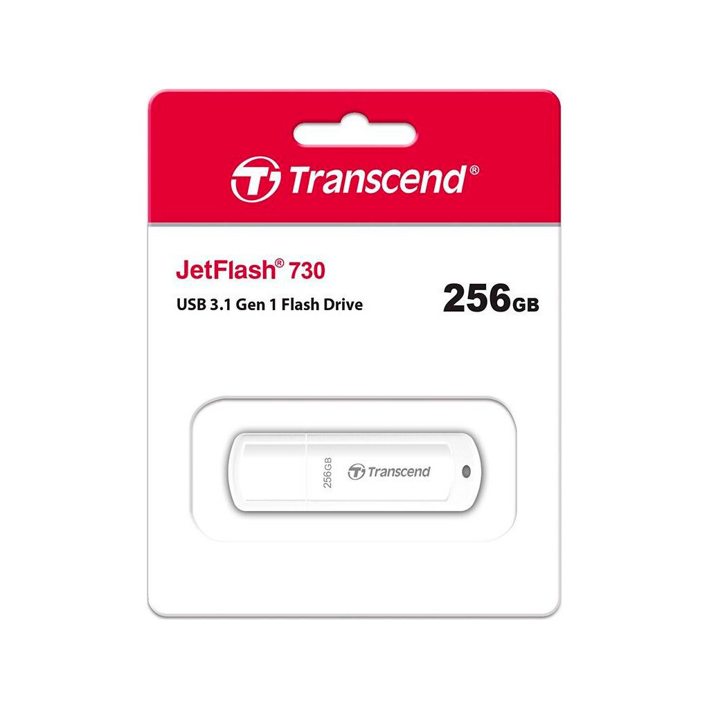 USB флеш накопичувач Transcend 256GB JetFlash 730 White USB 3.1 (TS256GJF730) фото4