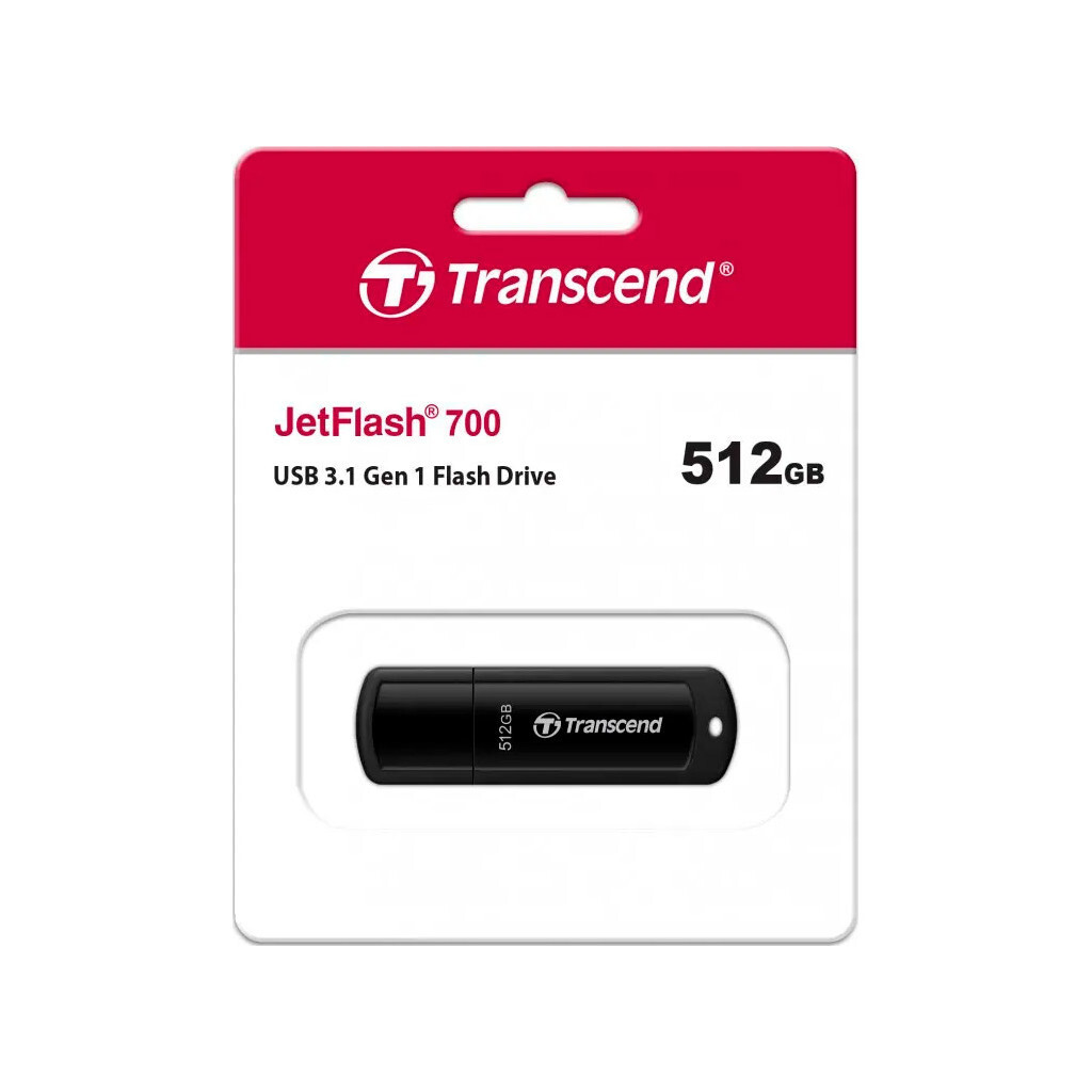 USB флеш накопичувач Transcend 512GB JetFlash 700 USB 3.1 (TS512GJF700) фото