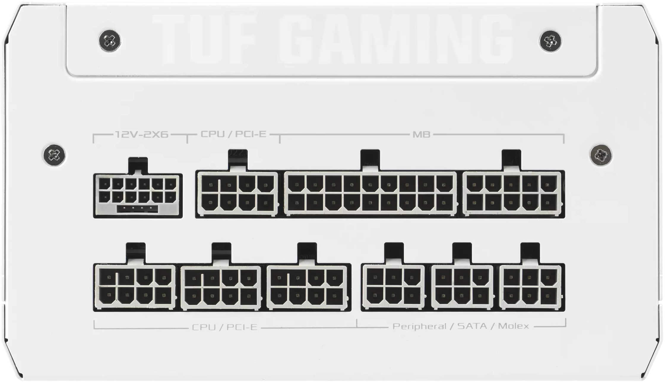 Блок живлення Asus TUF-GAMING-1000G-WHITE PCIE5 1000W Gold (90YE00S5-B0NA00) фото