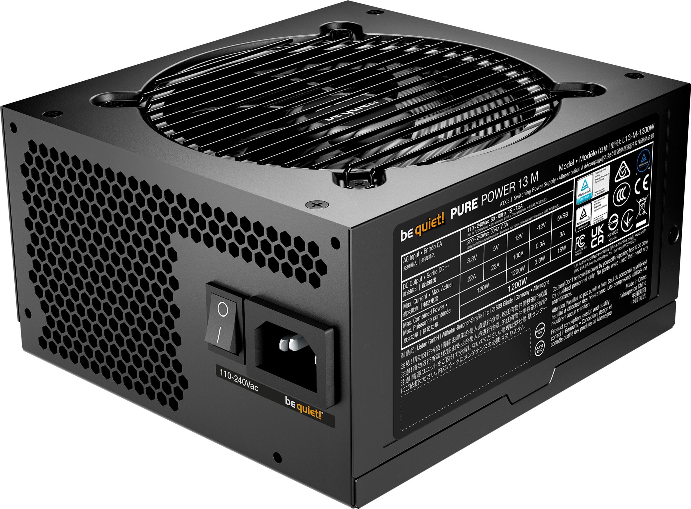Блок живлення Be quiet! Pure Power 13 M 1200W (BP029EU) фото2