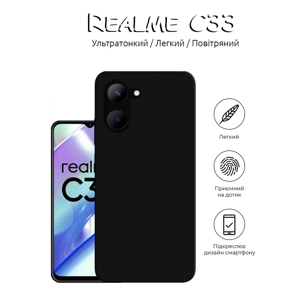 Чохол-накладка BeCover для Realme C33 Black (708667) фото4