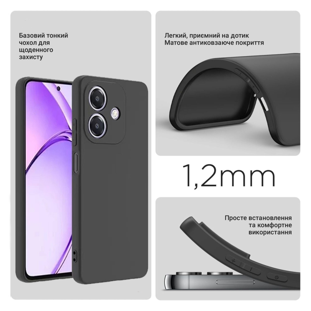 Чохол-накладка BeCover для Realme Note 60 Black (713013) фото
