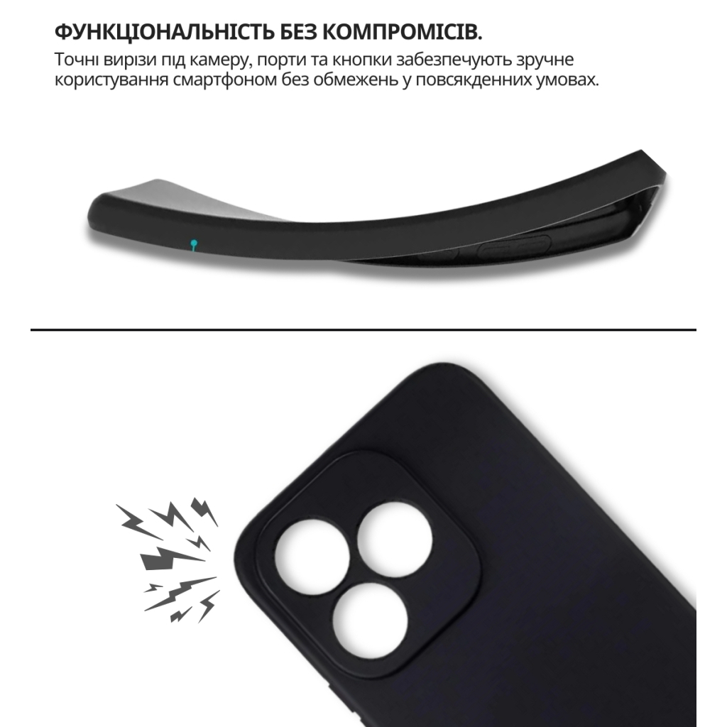Чохол-накладка BeCover для Honor 400 Lite Black (714939) фото5