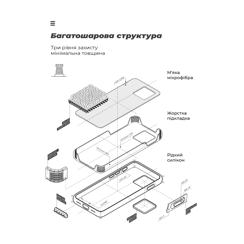 Чохол до мобільного телефона Armorstandart ICON Case Xiaomi Redmi Note 12S 4G Camera cover Black (ARM67504) фото