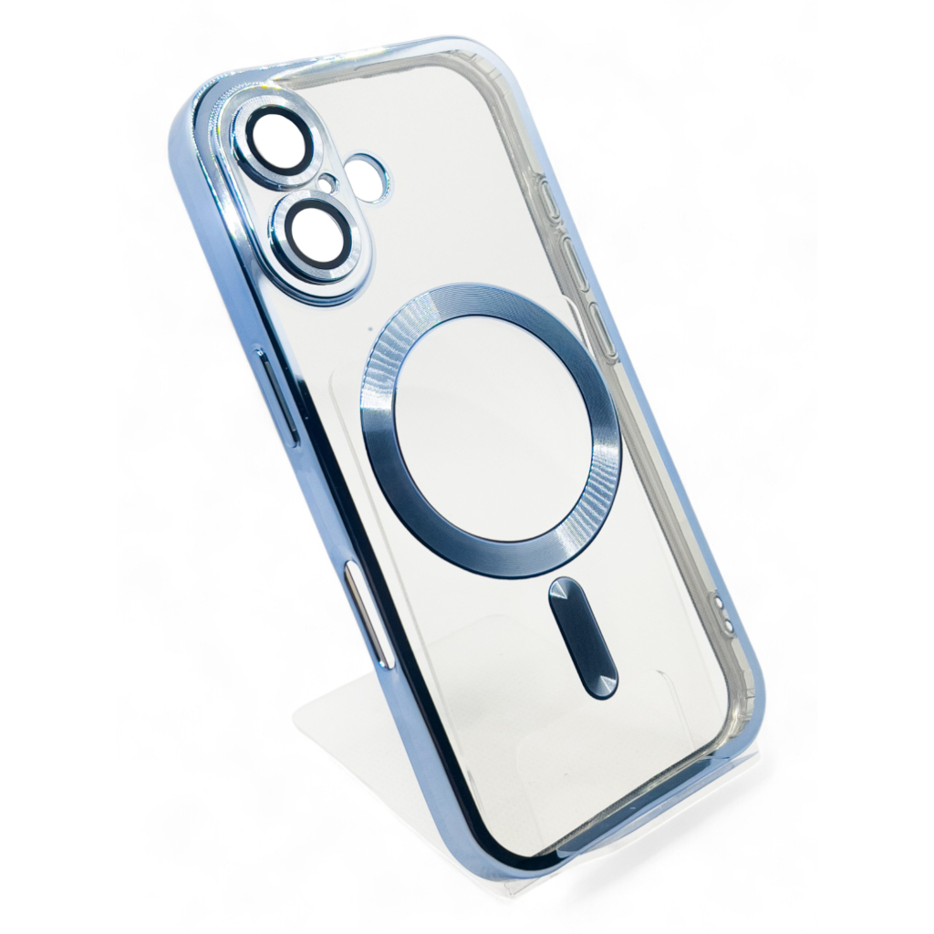 Чохол-накладка BeCover TPU Chrome Case MagSafe для Apple iPhone 16 Sierra Blue (712072) фото