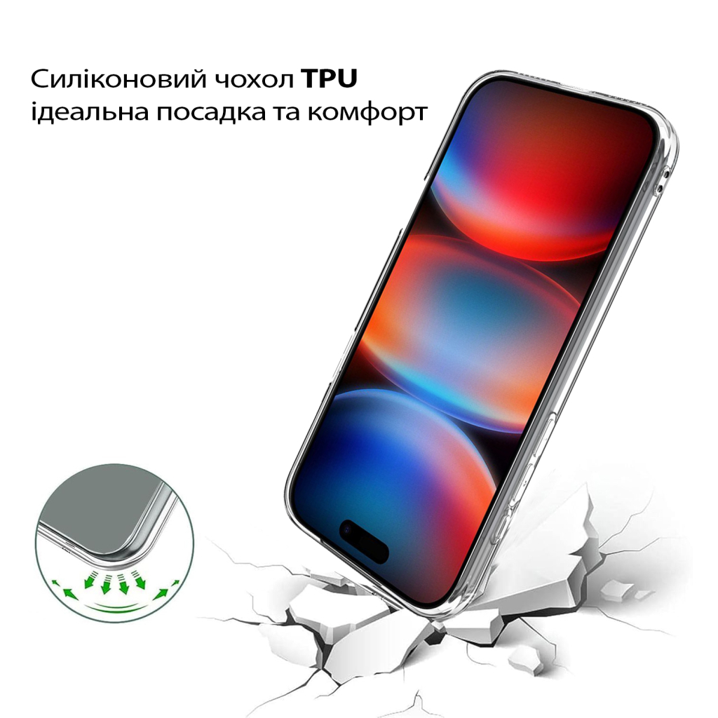 Чехол-накладка BeCover для Apple iPhone 17 Pro Max Transparancy (713763) фото4