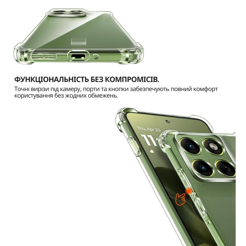 Чехол для мобильного телефона BeCover Anti-Shock Motorola Edge 70 Clear (715069) фото2