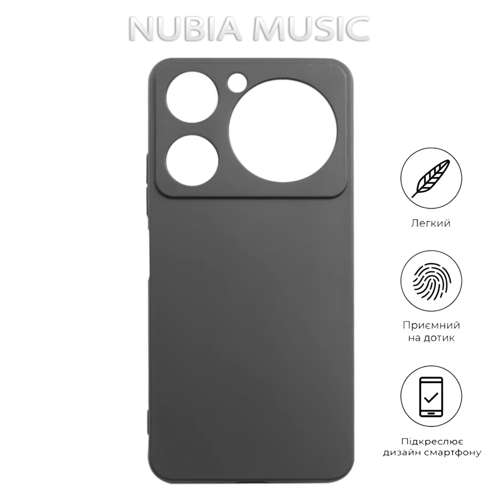 Чохол-накладка BeCover для ZTE Nubia Music Black (712772) фото