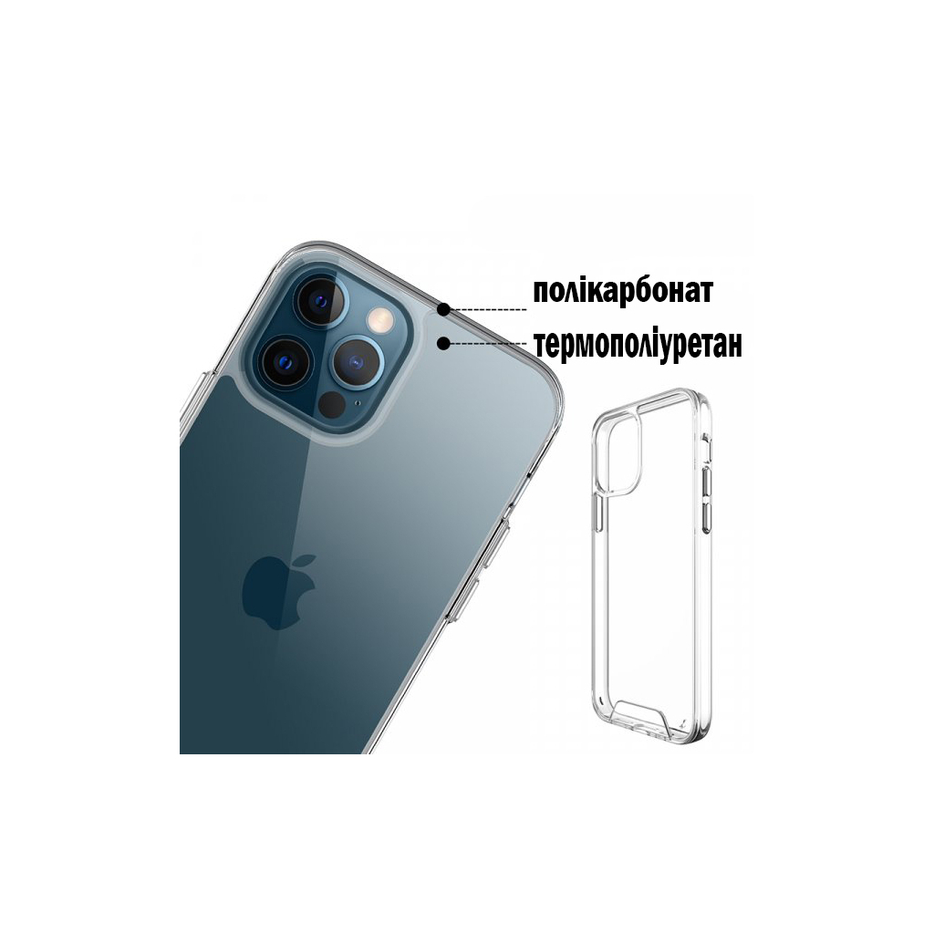 Чохол-накладка BeCover Space Case для Apple iPhone 12 Pro Max Transparancy (707794) фото4