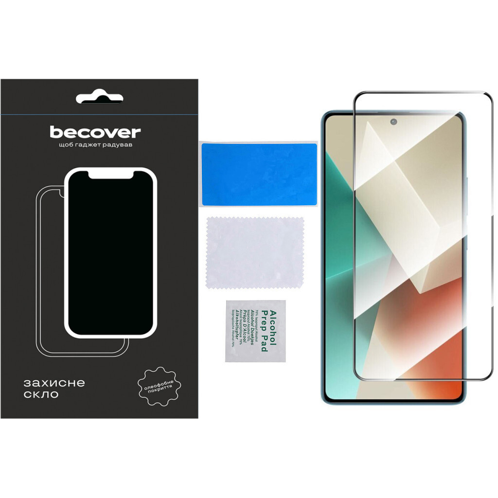 Защитное стекло BeCover Xiaomi Redmi Note 13 Pro Black (710364) фото4