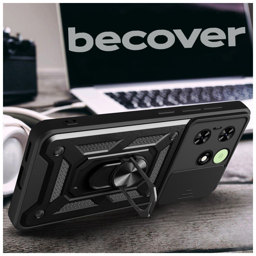 Чохол до мобільного телефона BeCover Military Tecno Spark 20C (BG7n) Black (710685) фото3