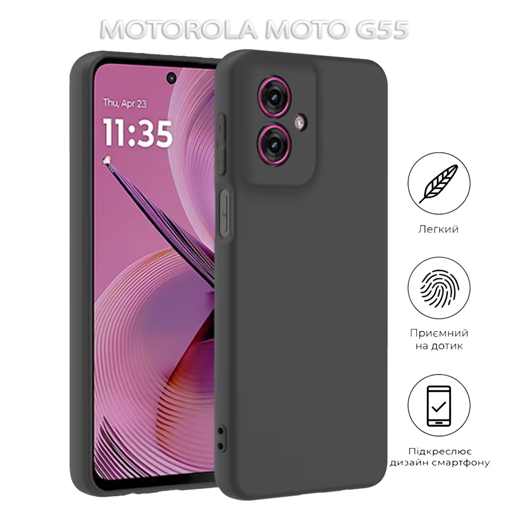 Чохол-накладка BeCover для Motorola Moto G55 Black (712750) фото6