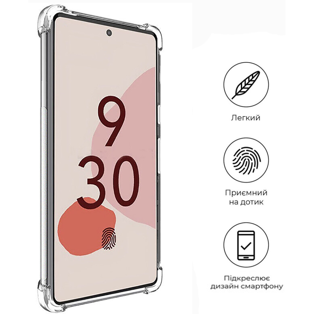 Чохол-накладка BeCover Anti-Shock для Google Pixel 7 Pro Clear (709340) фото4