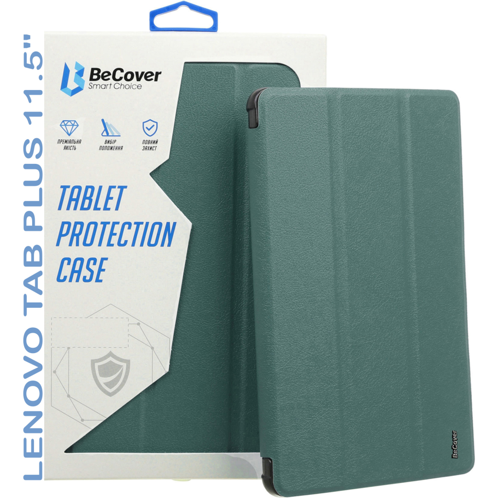 Чехол-книжка BeCover Smart Case для Lenovo Tab Plus 11.5" Dark Green (711840) фото5