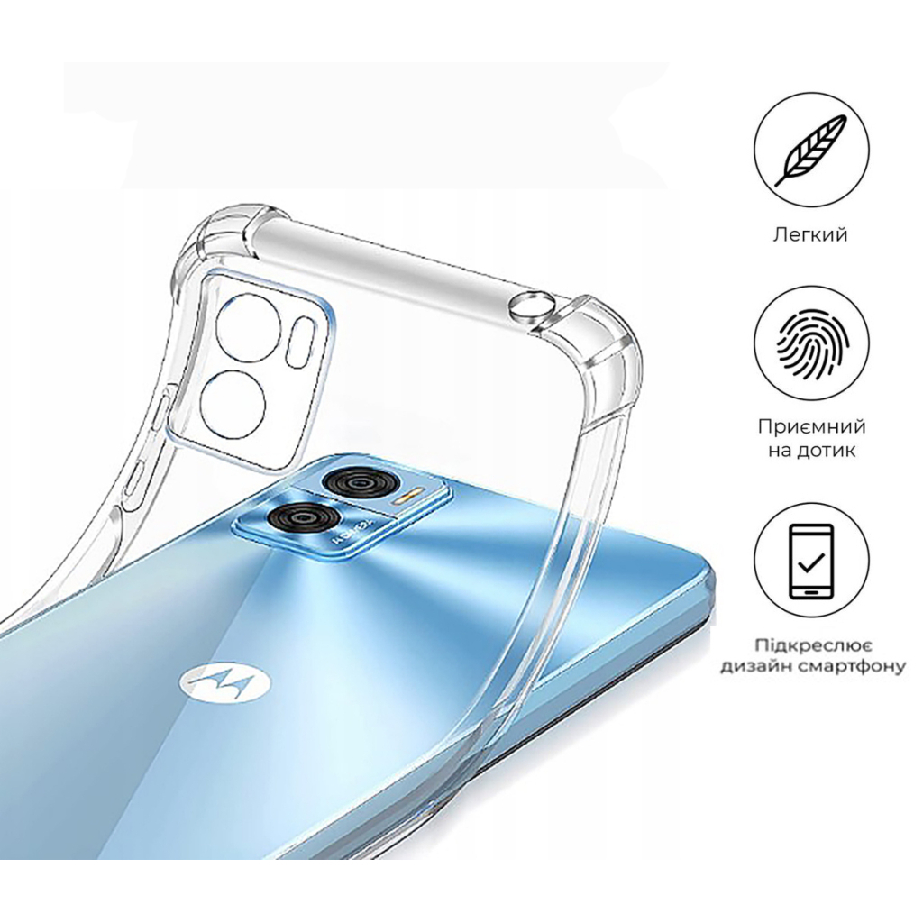 Чохол-накладка BeCover Anti-Shock для Motorola Moto E22/E22i Clear (709321) фото6