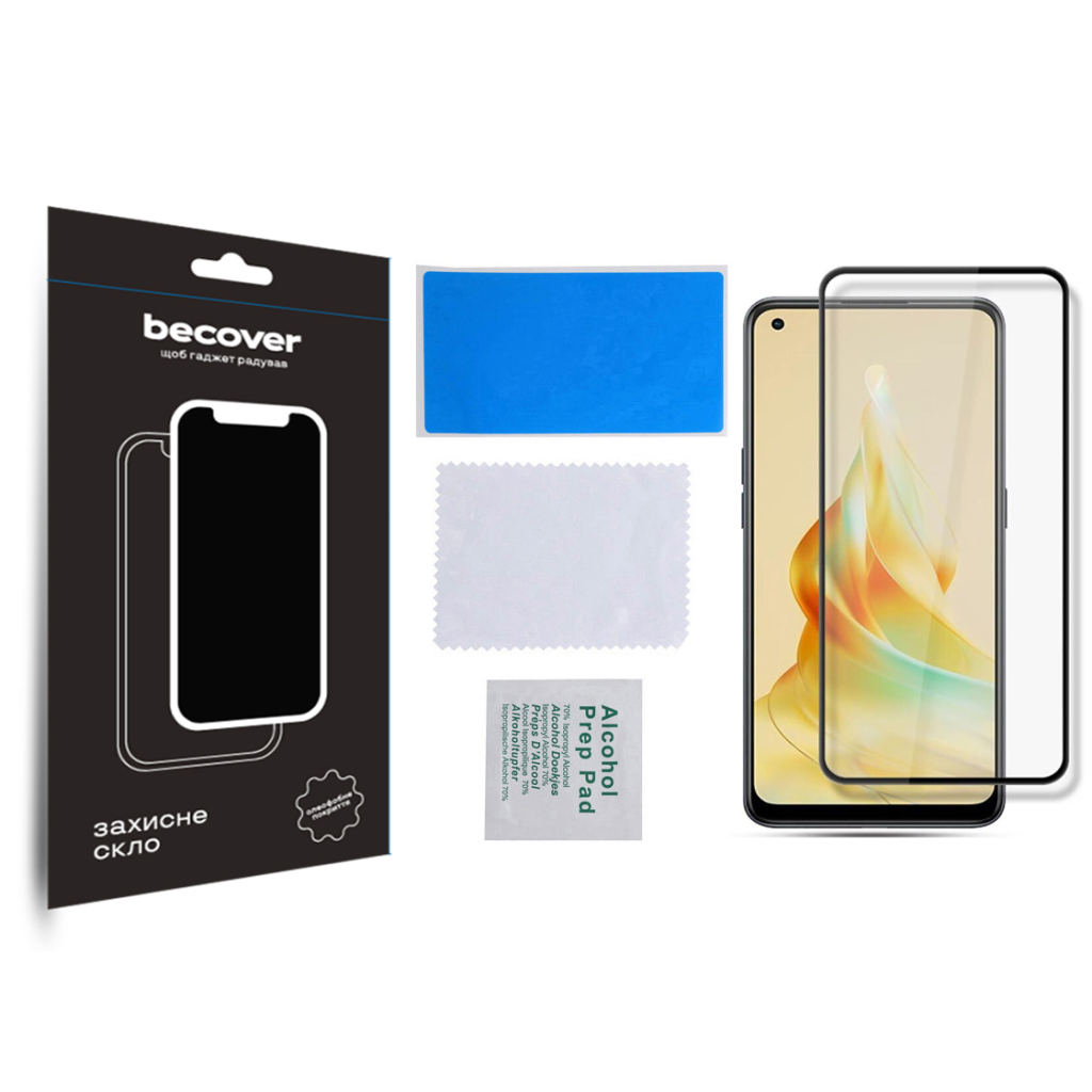 Скло захисне BeCover Oppo Reno8 T Black (709771) фото3